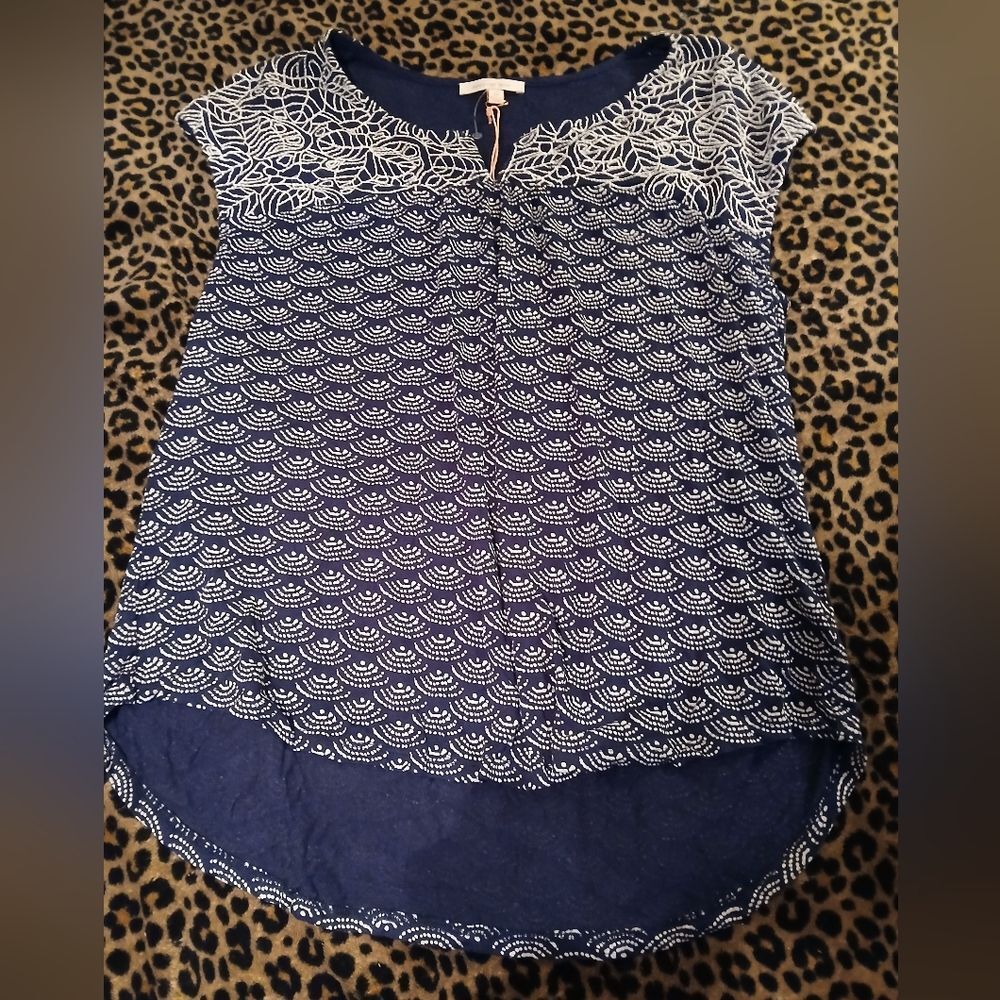 NWT Skies Are Blue Delilah Top Size Large Petite